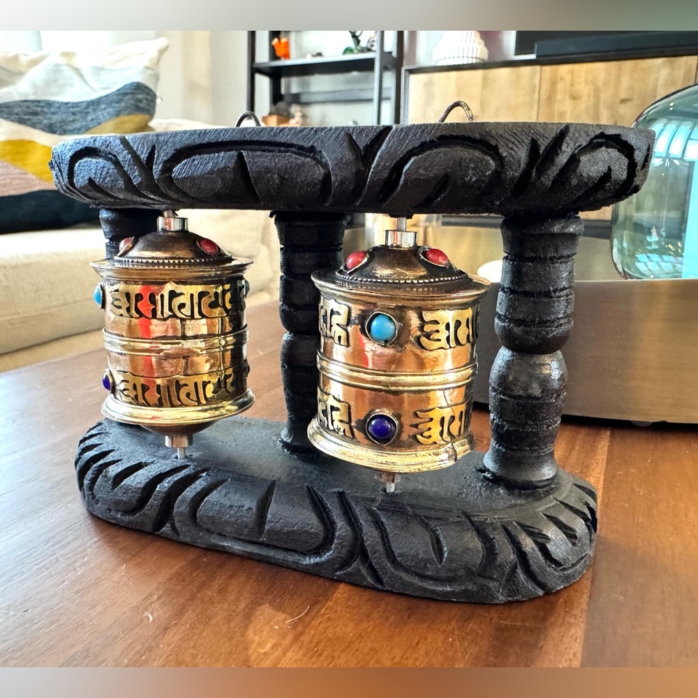 Artisan Nepal Double Prayer Wheel - Picture 2 of 5